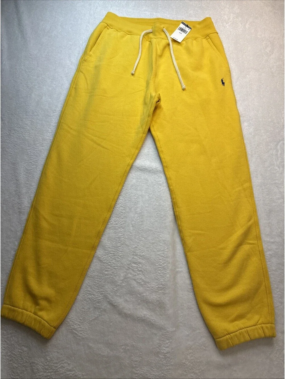 Polo Ralph Lauren Pants Mens Extra Medium Yellow Blue Sweatpants Pony (2400)
